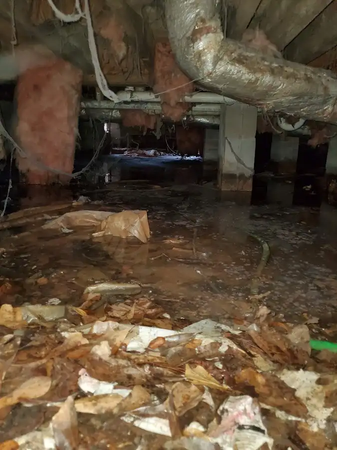 Crawl space flood assessment for Commercial Water Damage Restoration in Peachtree Corners
