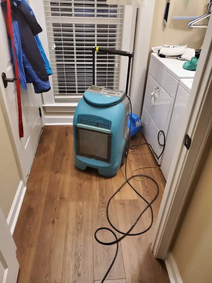 Commercial dehumidifier deployed for Flood Damage Cleanup in Peachtree Corners